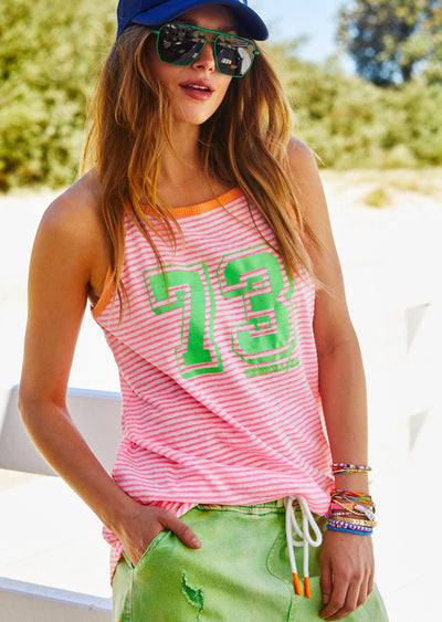 STRIPE ORANGE 73 RIB TANK
