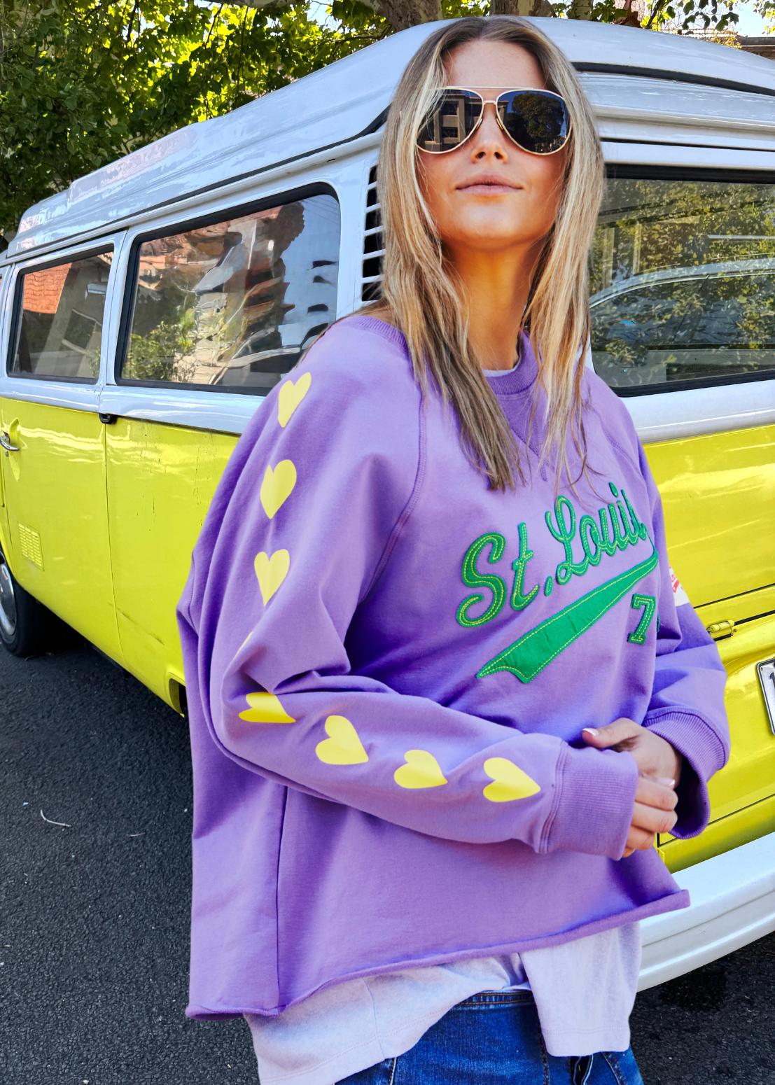 ST LOUIS FLEECY SWEAT - MAUVE