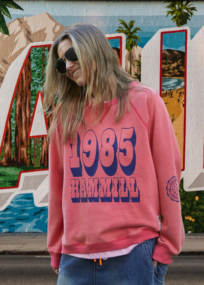 VINTAGE WASH 1985 SWEAT - WASHED RED