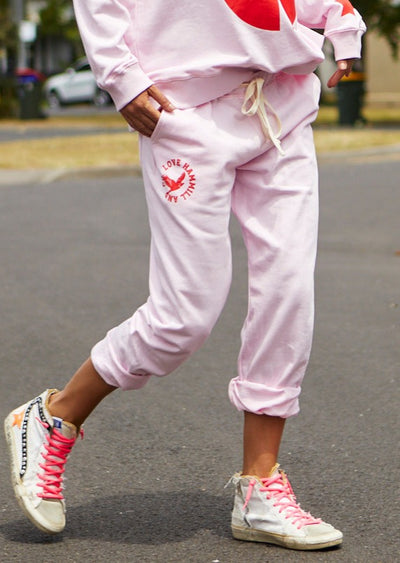 LUCKY NO. 3 PINK TRACK PANT