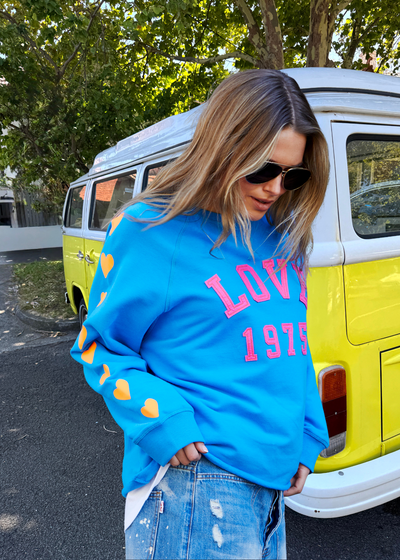 LOVE 1975 SWEAT - BLUE