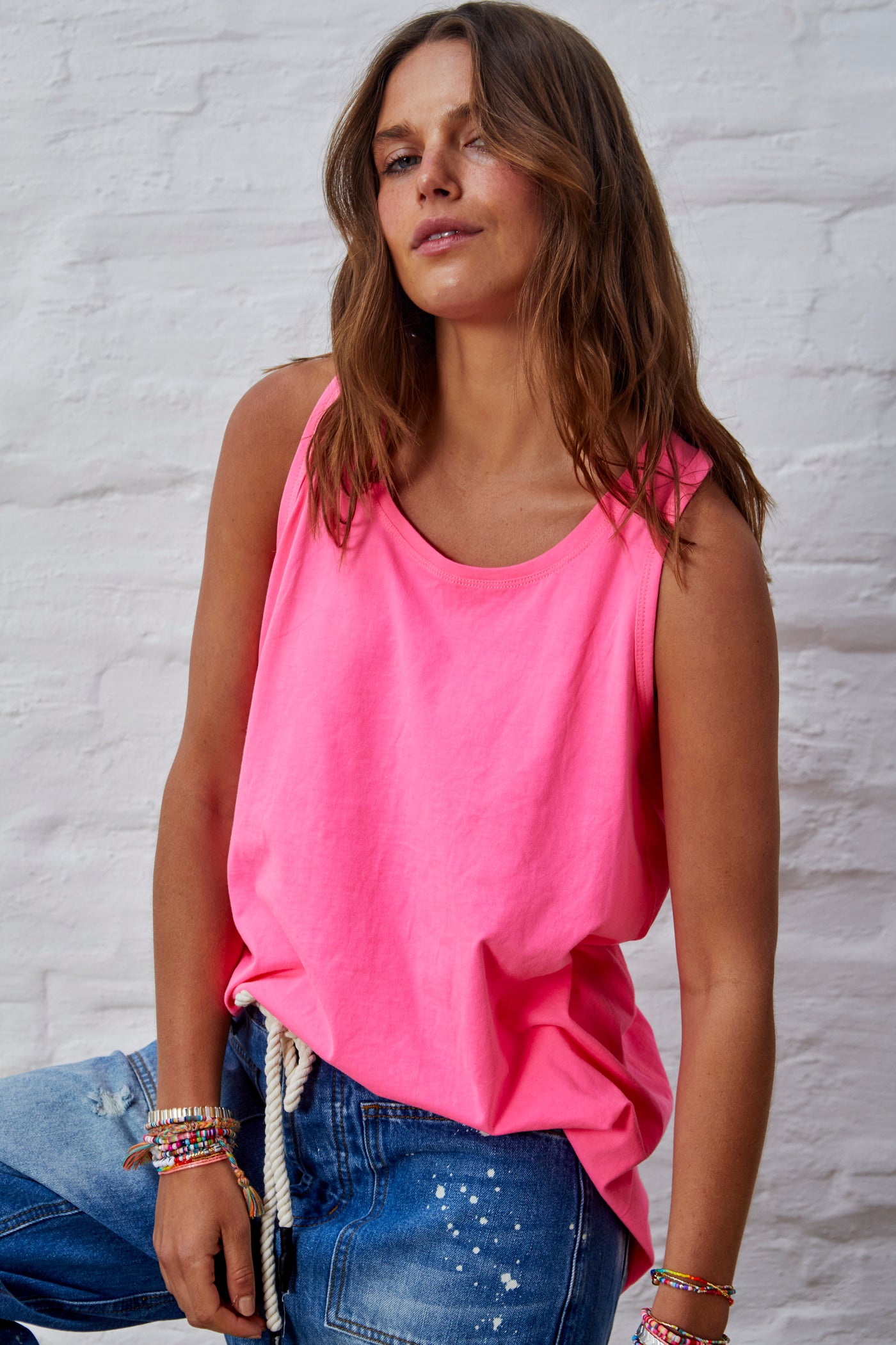 LAYERING TANK - HOT PINK