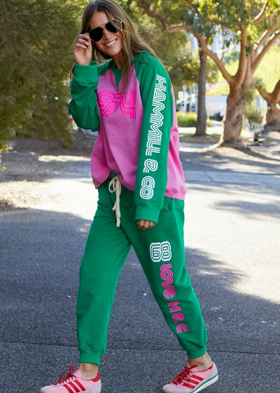 RETRO 1974 PINK/GREEN SWEAT