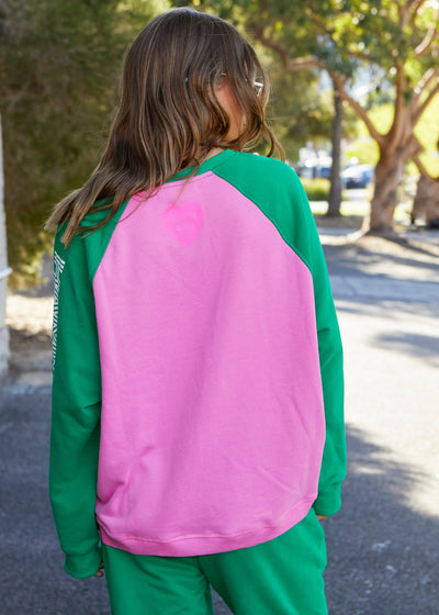 RETRO 1974 PINK/GREEN SWEAT