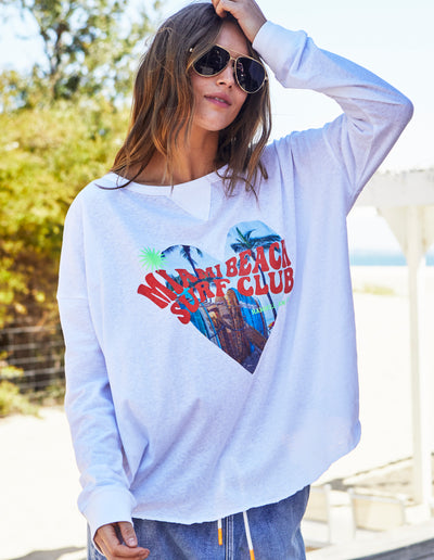 MIAMI LONG SLEEVE TEE - WHITE