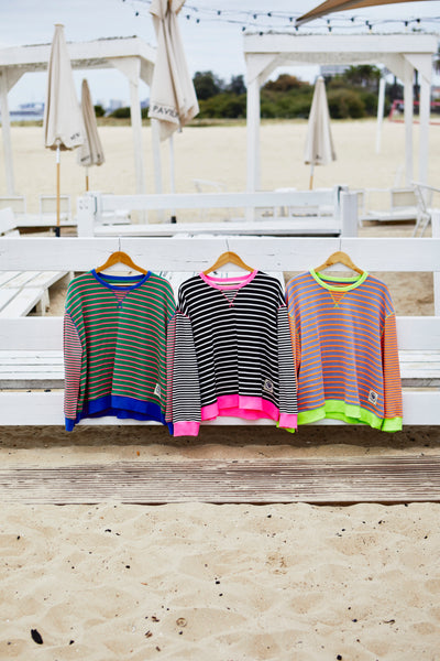 STRIPE SWEAT - GREEN/PINK - SALE