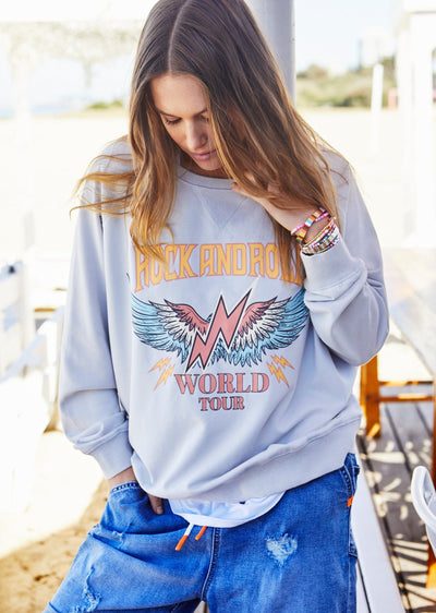 VINTAGE ROCK AND ROLL SWEAT - GREY