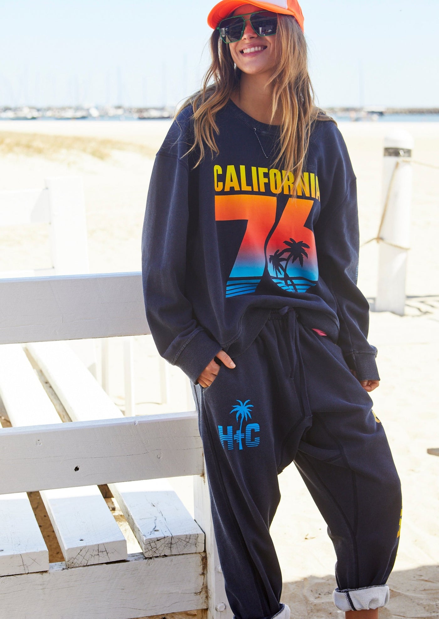 SUNSET NAVY CALI SWEAT