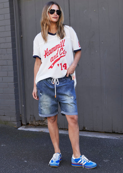 NEW DARK WASH STETCH SHORT