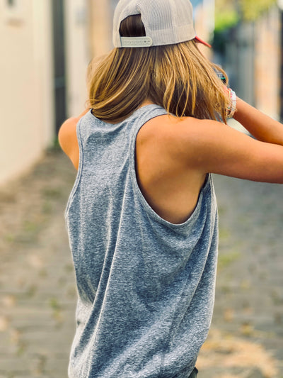 LAYERING TANK - GREY MARLE