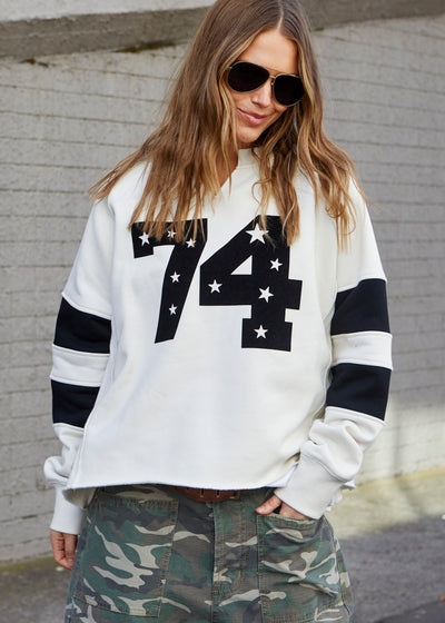 PANELLED SLEEVE 74 SWEAT - NATURAL