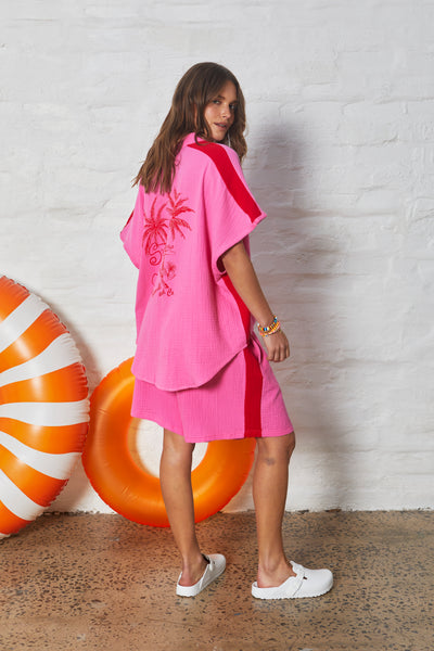 RESORT BEACH SHIRT - PINK