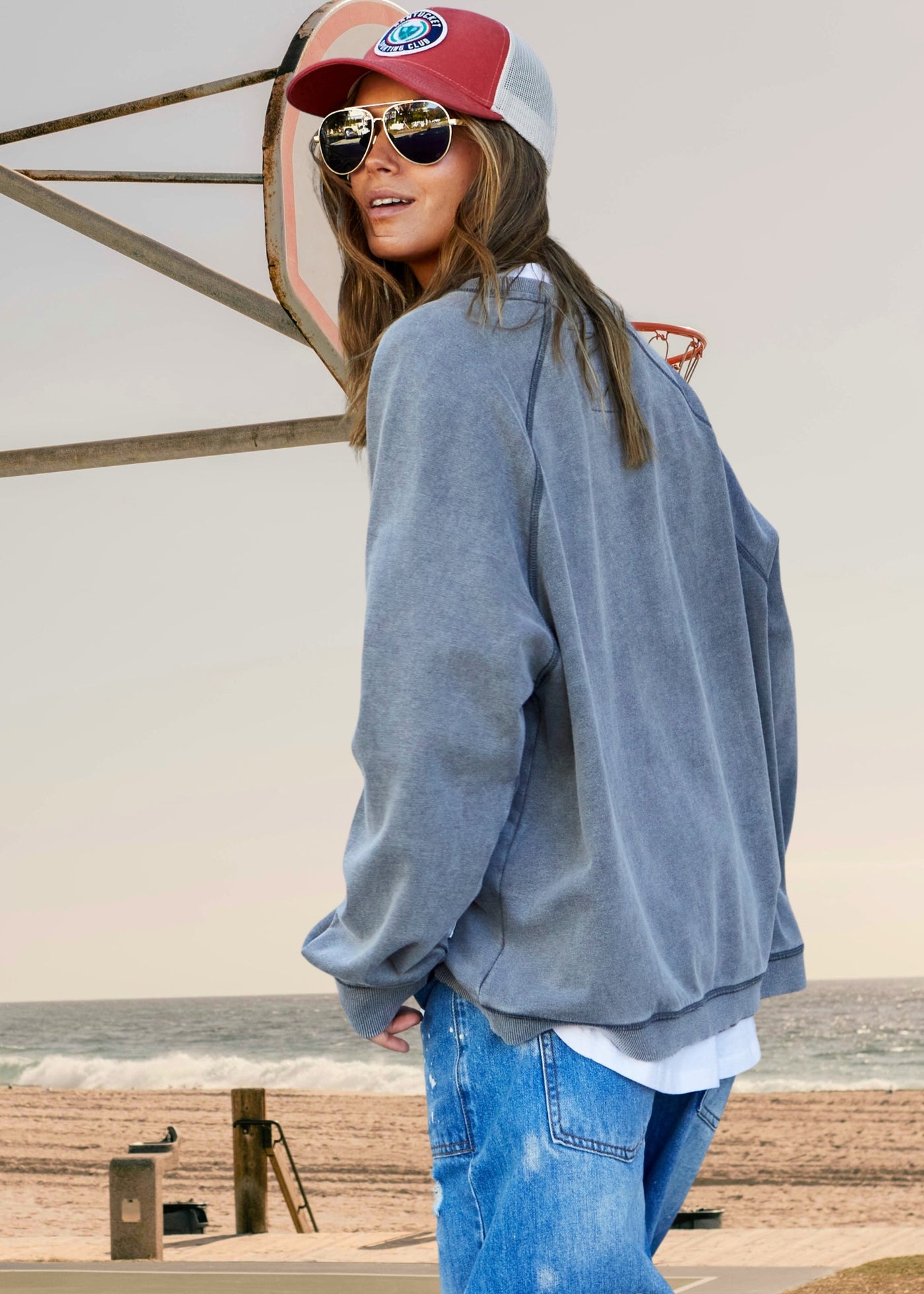 Hammill & Co wash sweats are unique, have a worn-in look and
comfortable feel. The vintage wash process involves treating the fabric to give
it a faded, slightly distressed appearance, reminiscent of well-loved garments.
Washed vintage black with black Howdy Cowboy print on the front.