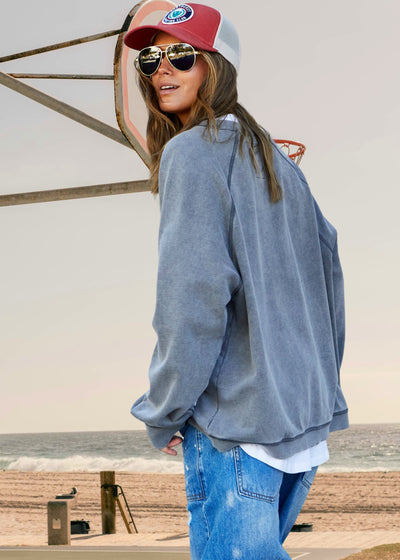 Hammill & Co wash sweats are unique, have a worn-in look and
comfortable feel. The vintage wash process involves treating the fabric to give
it a faded, slightly distressed appearance, reminiscent of well-loved garments.
Washed vintage black with black Howdy Cowboy print on the front.