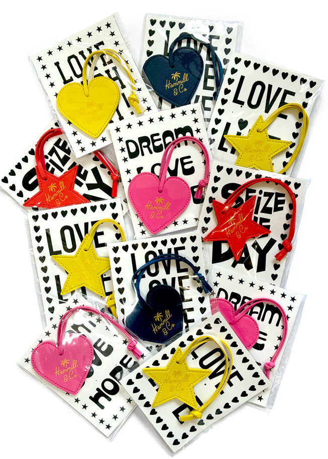 HEART BAG TAG - PINK HEART