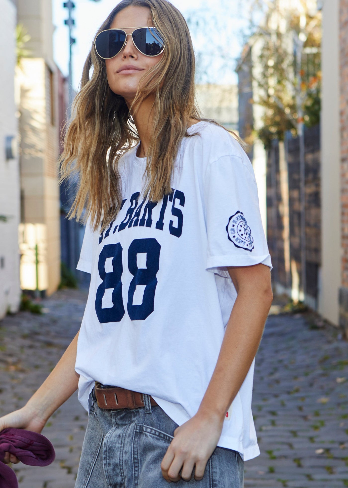 PREPPY ST BARTS TEE - WHITE