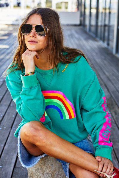 VINTAGE RAINBOW SWEAT - JADE