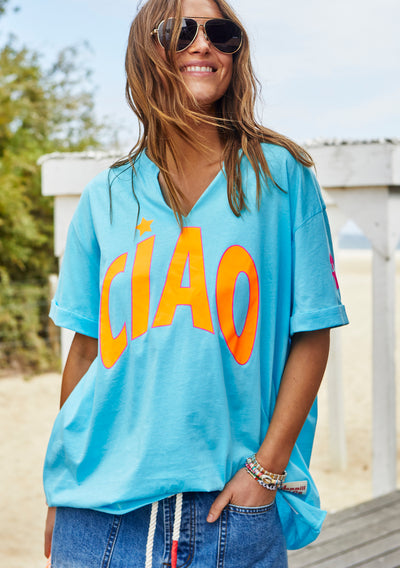 CIAO AQUA V-NECK TEE