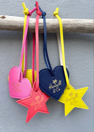 HEART BAG TAG - NAVY HEART