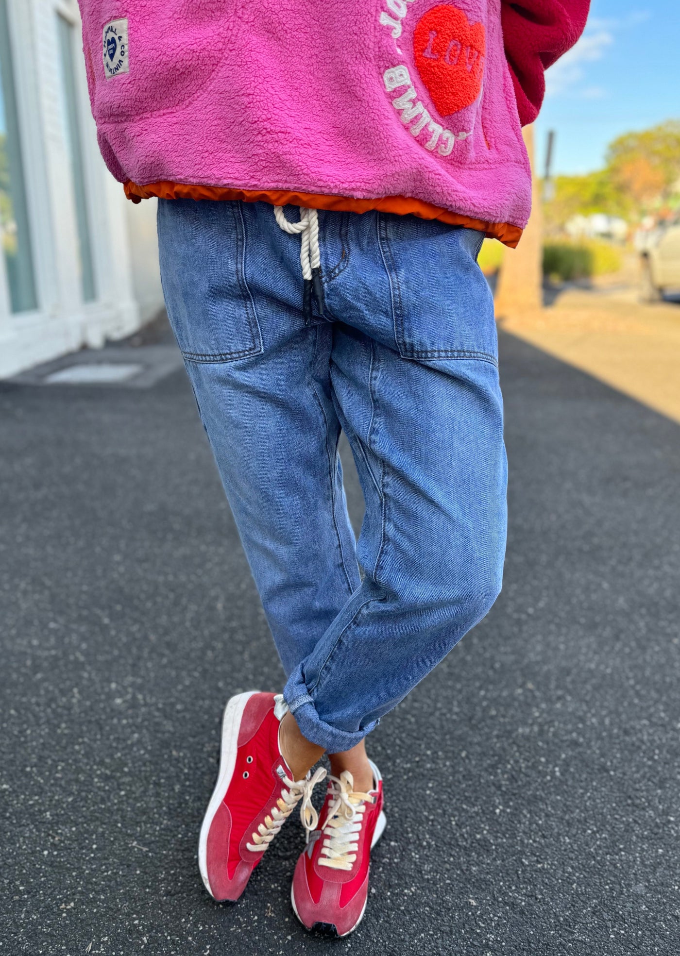 Hammill & Co STONEWASH TRACK JEANCat Hammill