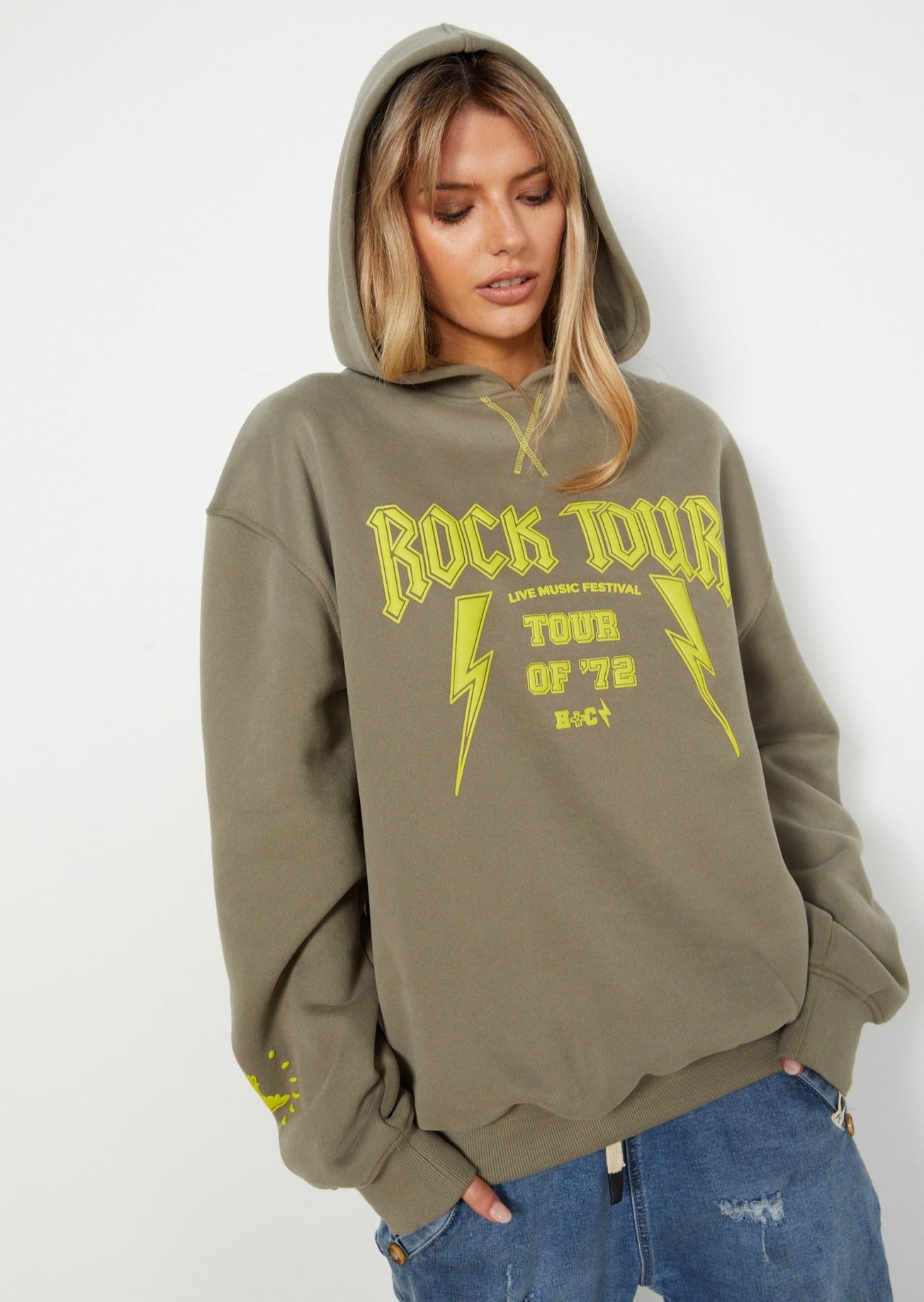 ROCK TOUR HOODIE - KHAKI - SALE