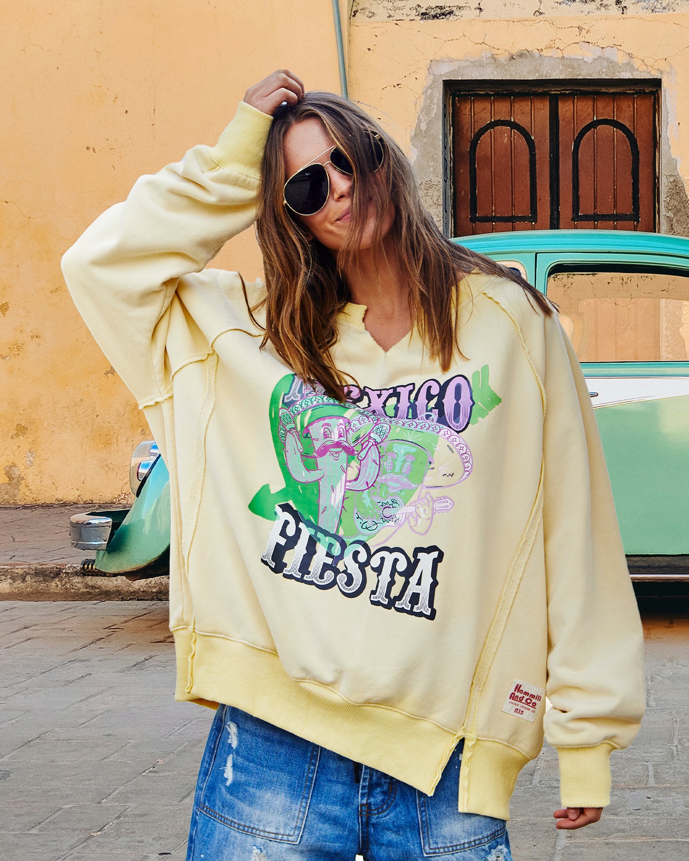 MEXICAN FIESTA SWEAT - VINTAGE LEMON