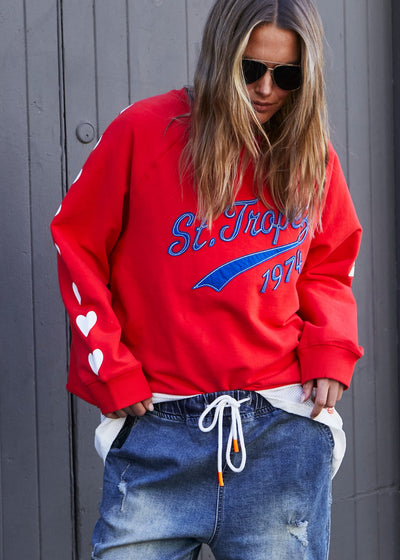 ST TROPEZ  1974 SWEAT - RED