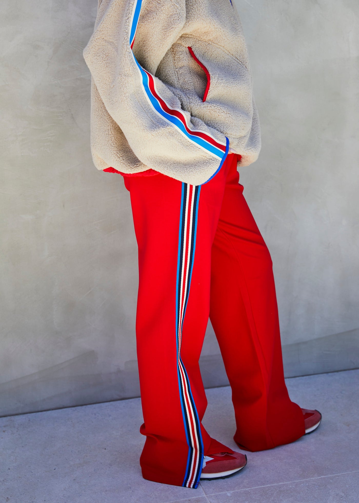 Hammill & Co | RETRO VARSITY SPORT PANT -RED|Cat Hammill