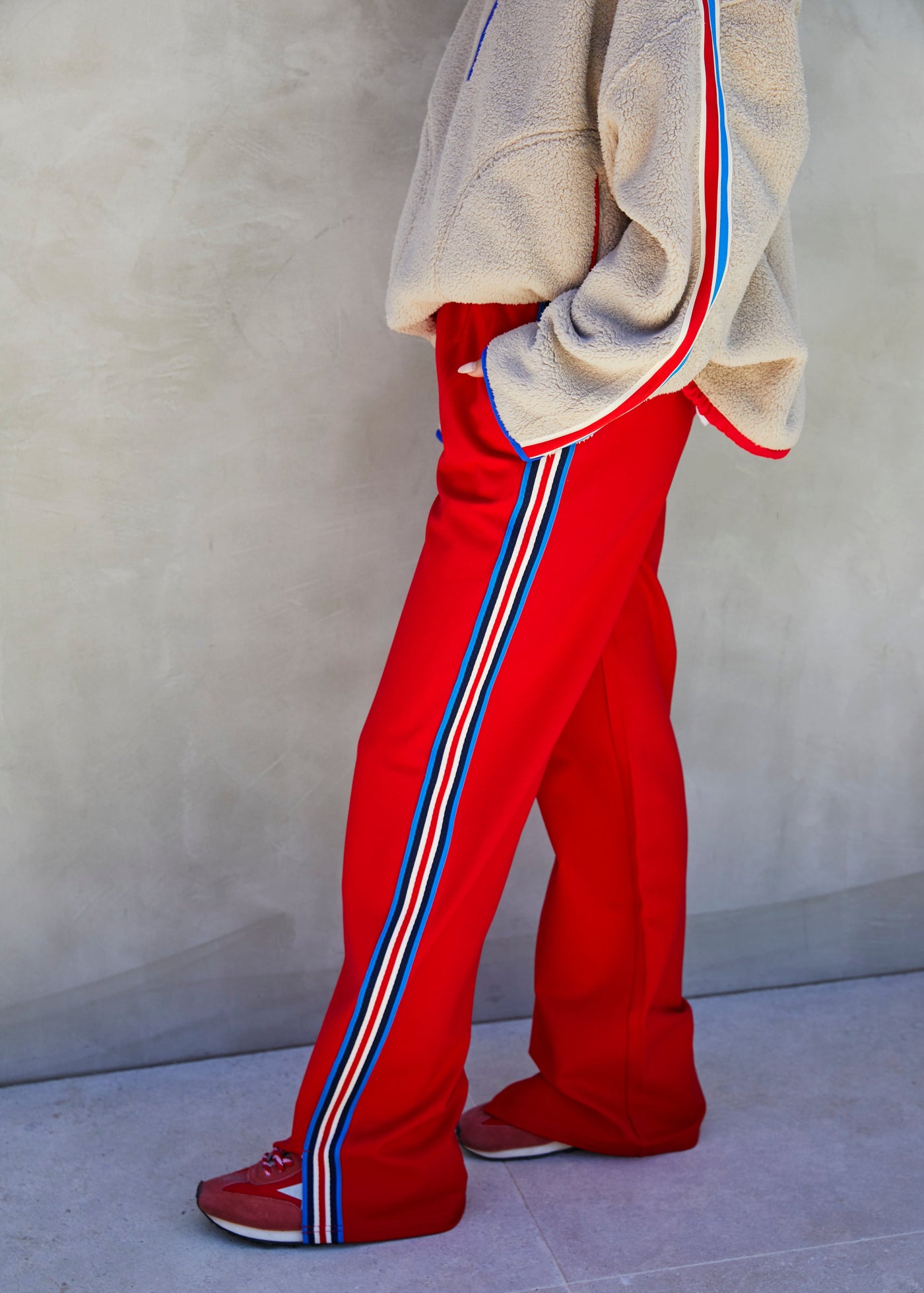 Hammill & Co | RETRO VARSITY SPORT PANT -RED|Cat Hammill