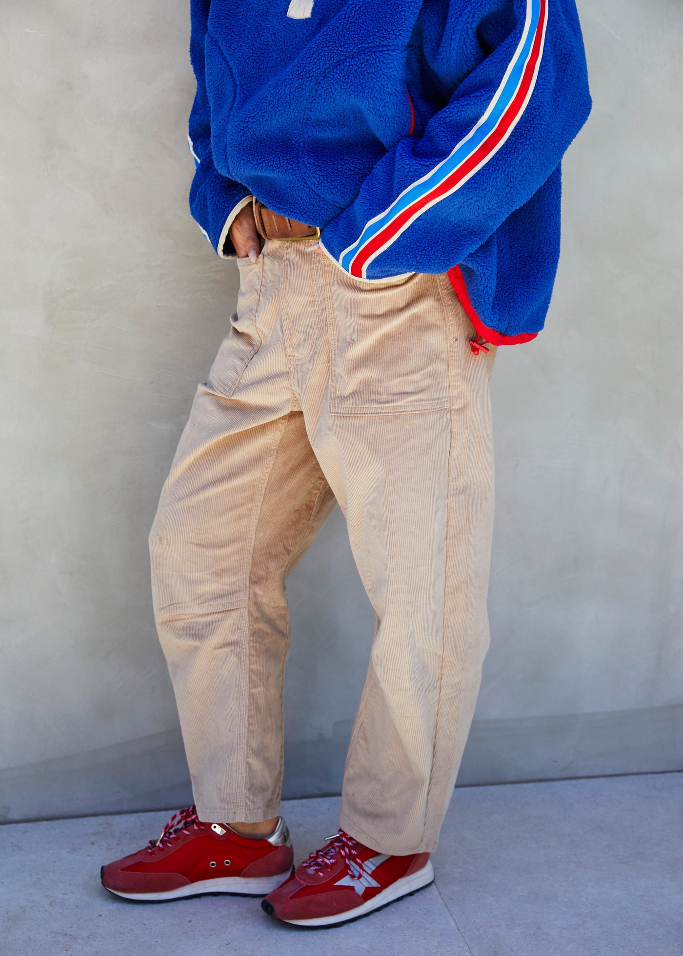 Stretch Note Style Hammill & Co |STRETCH CORD CARPENTER JEANS - NATURAL |Cat Hammill