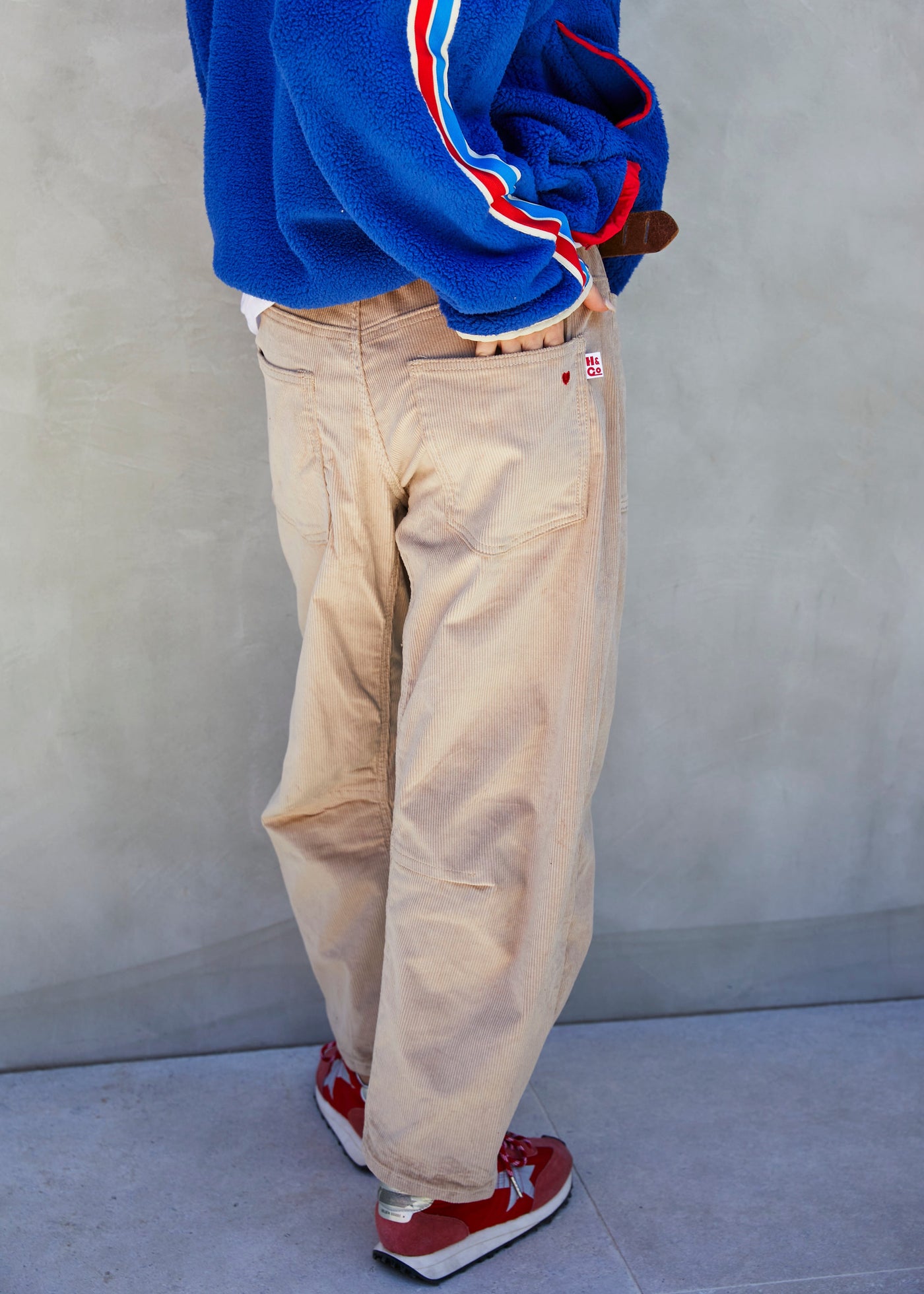 Stretch Note Style Hammill & Co |STRETCH CORD CARPENTER JEANS - NATURAL |Cat Hammill