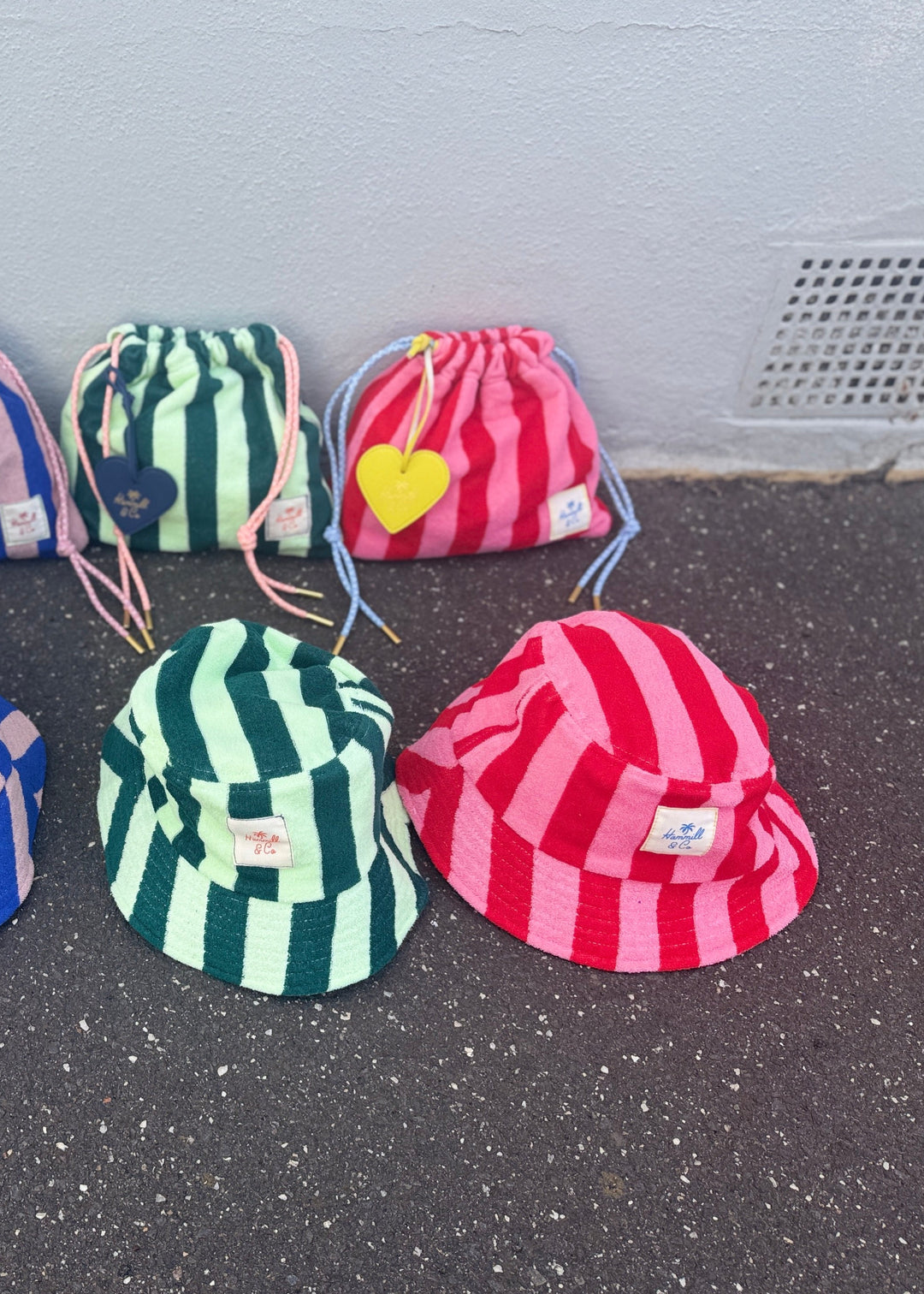 STRIPE BUCKET HAT - PINK/RED - SALE – Hammill & Co