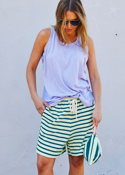 Hammill & Co New summer muscle-back tank in our new summer weight, cotton slub jersey. 