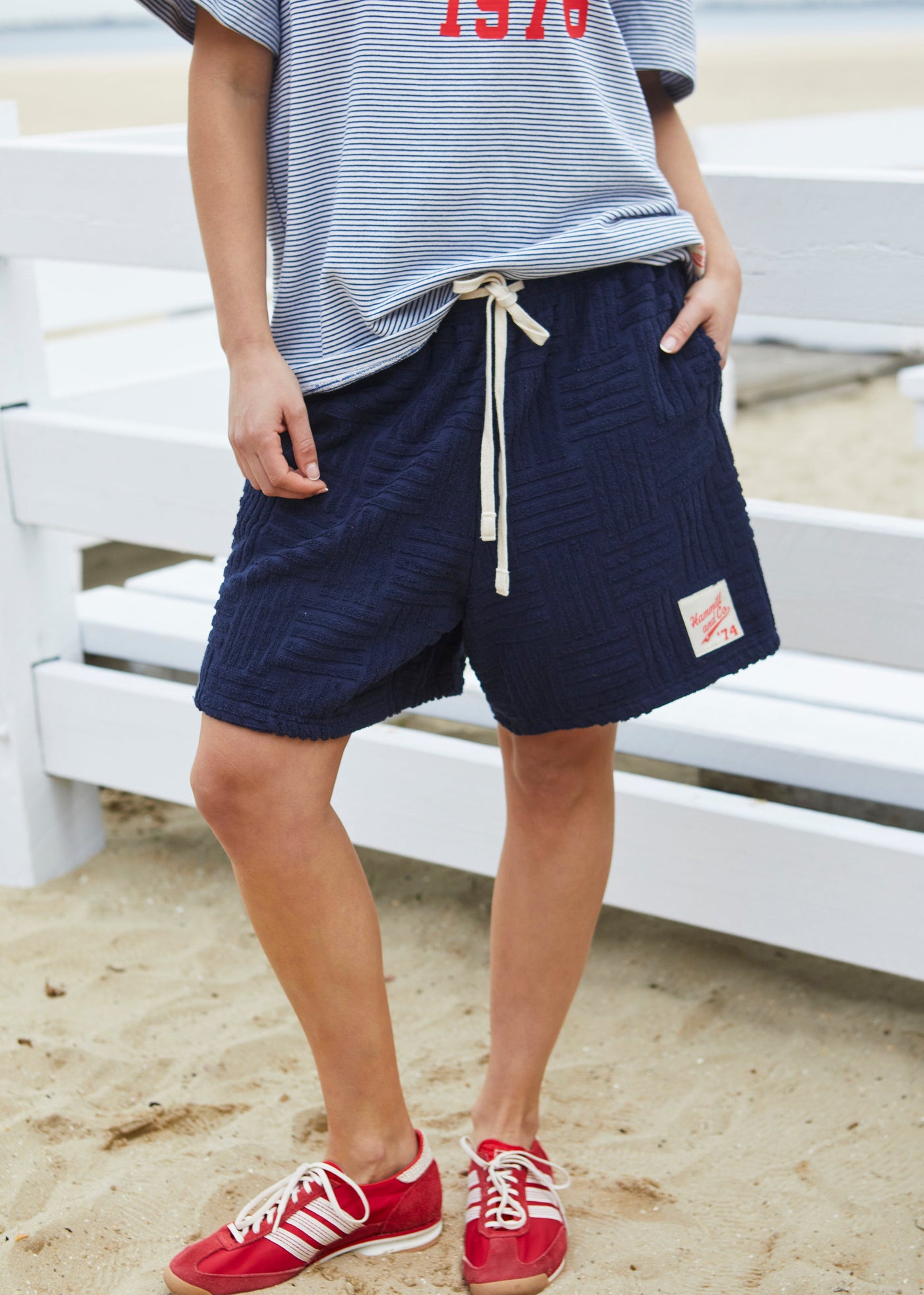 Hammill & Co relaxed fit, comfy elastic waistband, and drawstring tie make them perfect for throwing on after a swim or just cruising around town.