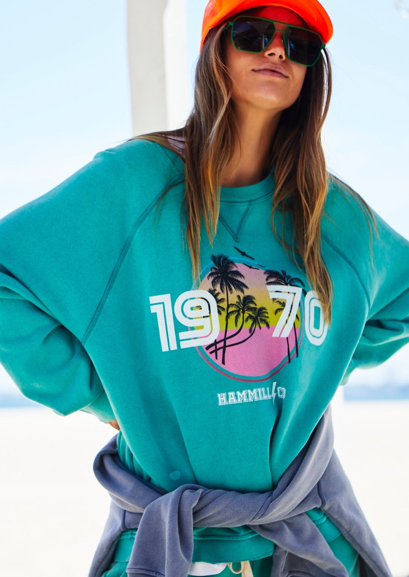 VINTAGE BEACH SWEAT - FADED JADE - SALE