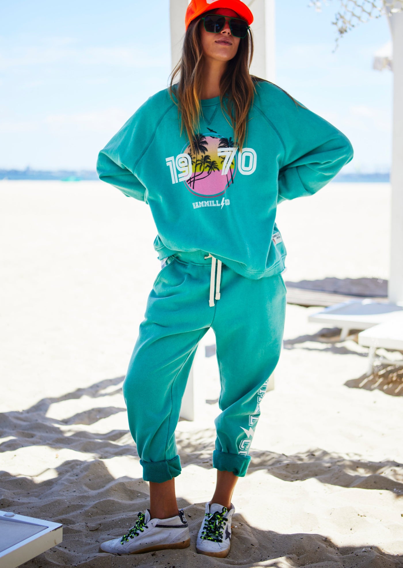 VINTAGE BEACH SWEAT - FADED JADE - SALE