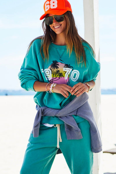 VINTAGE BEACH SWEAT - FADED JADE - SALE