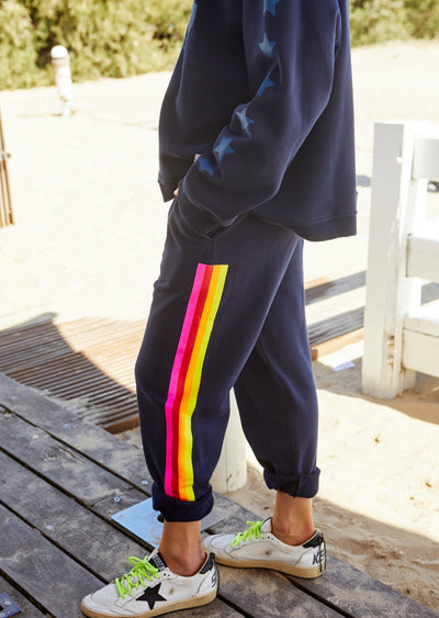 WINTER VIBES NAVY TRACK PANT