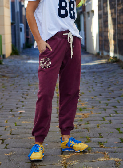 FREE BIRD 74 TRACK PANT - WASHED PLUM