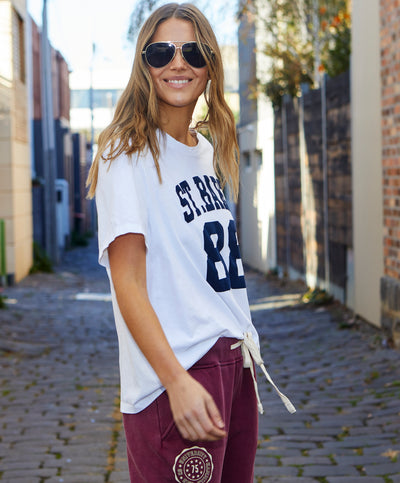 PREPPY ST BARTS TEE - WHITE
