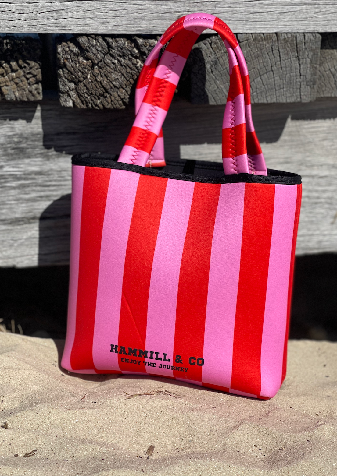 BEACH TOTE - PINK/RED